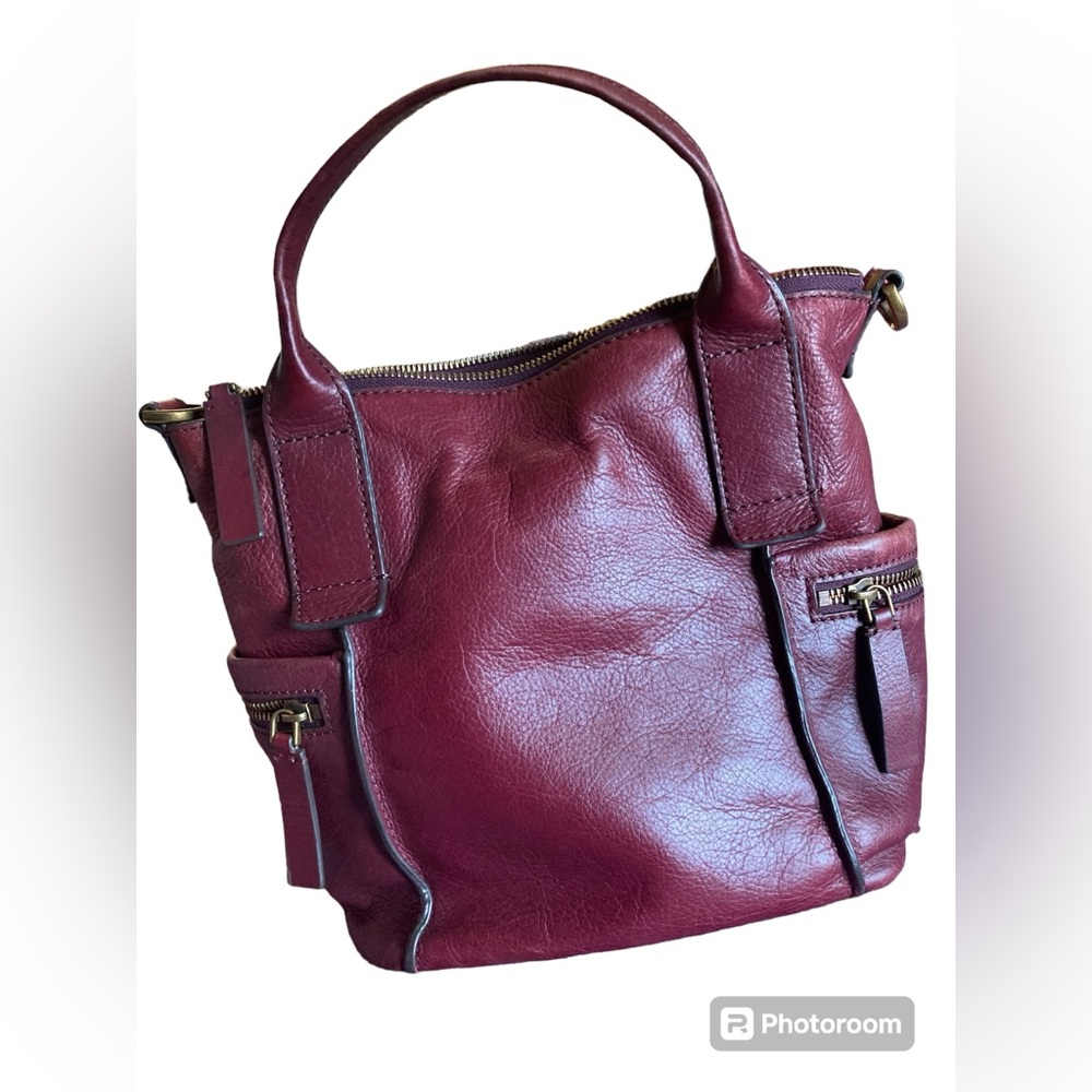 Fossil Emerson Burgundy Medium Satchel - Picture 2 of 10